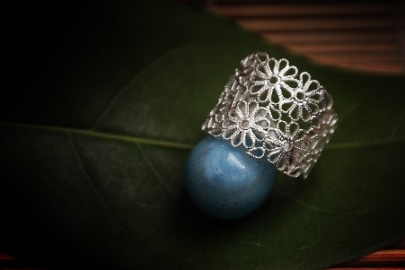 Silver Floral  Ring